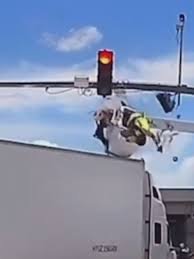 semi hits bucket worker