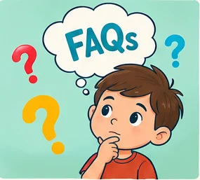 Child thinking about frequently asked questions related to Dr. Seuss coloring pages and worksheets