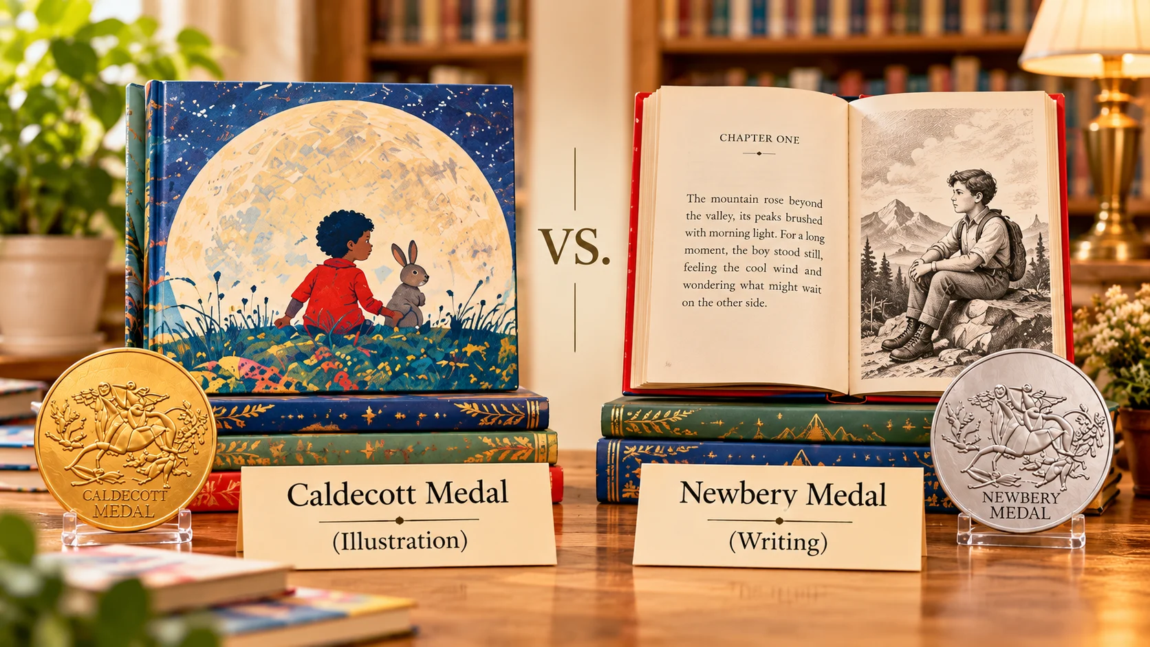 Illustrated picture book and children's literature book comparison