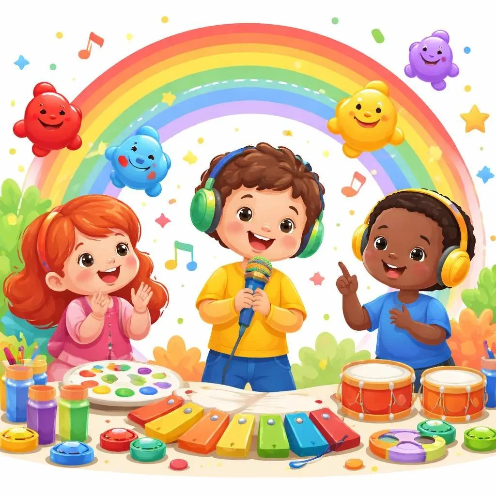 Color songs for kindergarten learning activities